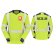 TEE-SHIRT HV JAUNE CHERGUI MANCHES LONGUES COEUR + DOS "NICOLLIN"