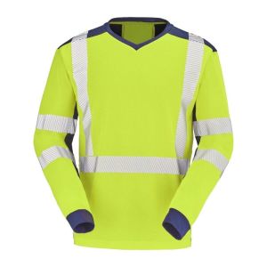TEE-SHIRT HV JAUNE CHERGUI MANCHES LONGUES COEUR + DOS... 2