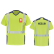 TEE-SHIRT HV JAUNE GHARBI 9T84 M.COURTES COEUR + DOS "NICOLLIN"