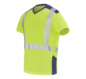 TEE-SHIRT HV JAUNE GHARBI 9T84 M.COURTES COEUR...