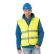GILET SIGNALISATION CLASSE 2 JAUNE FLUO P101 COEUR + DOS "NICOLLIN"