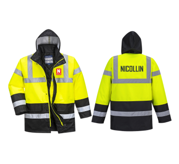 PARKA SIGNALISATION JAUNE/MARINE S466 COEUR +...