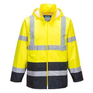 VESTE PLUIE HV PU JAUNE/MARINE H443 COEUR + DOS "NICOLLIN" 2